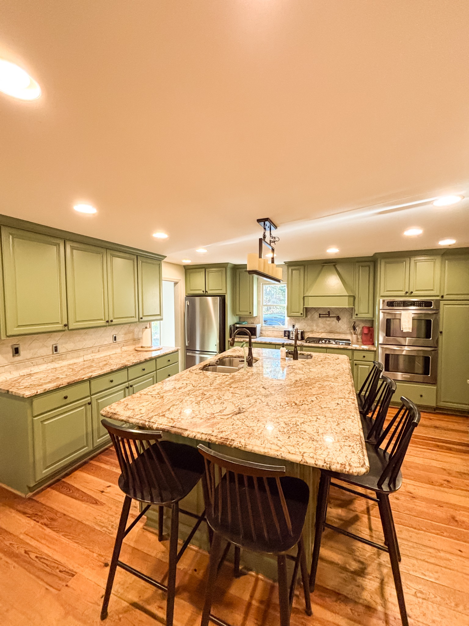 Spacious kitchen detailed after a deep clean